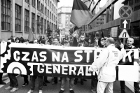 "Time for general strike" (union demonstration in Warsaw, 14th of September 2013)
