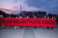 protest during Night of Museums in 2019